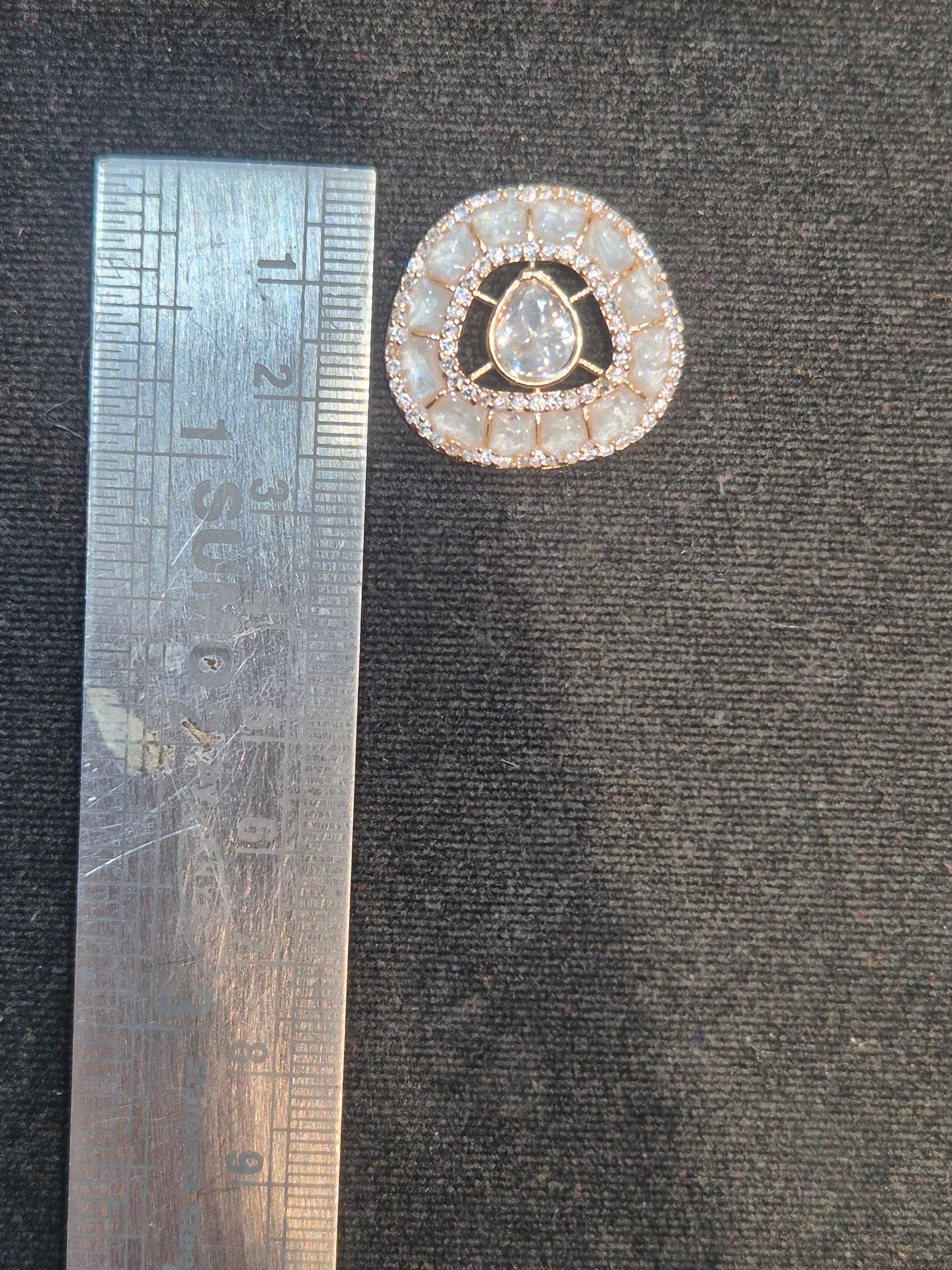 Moissanite pendant earring set || 1 set packing ||