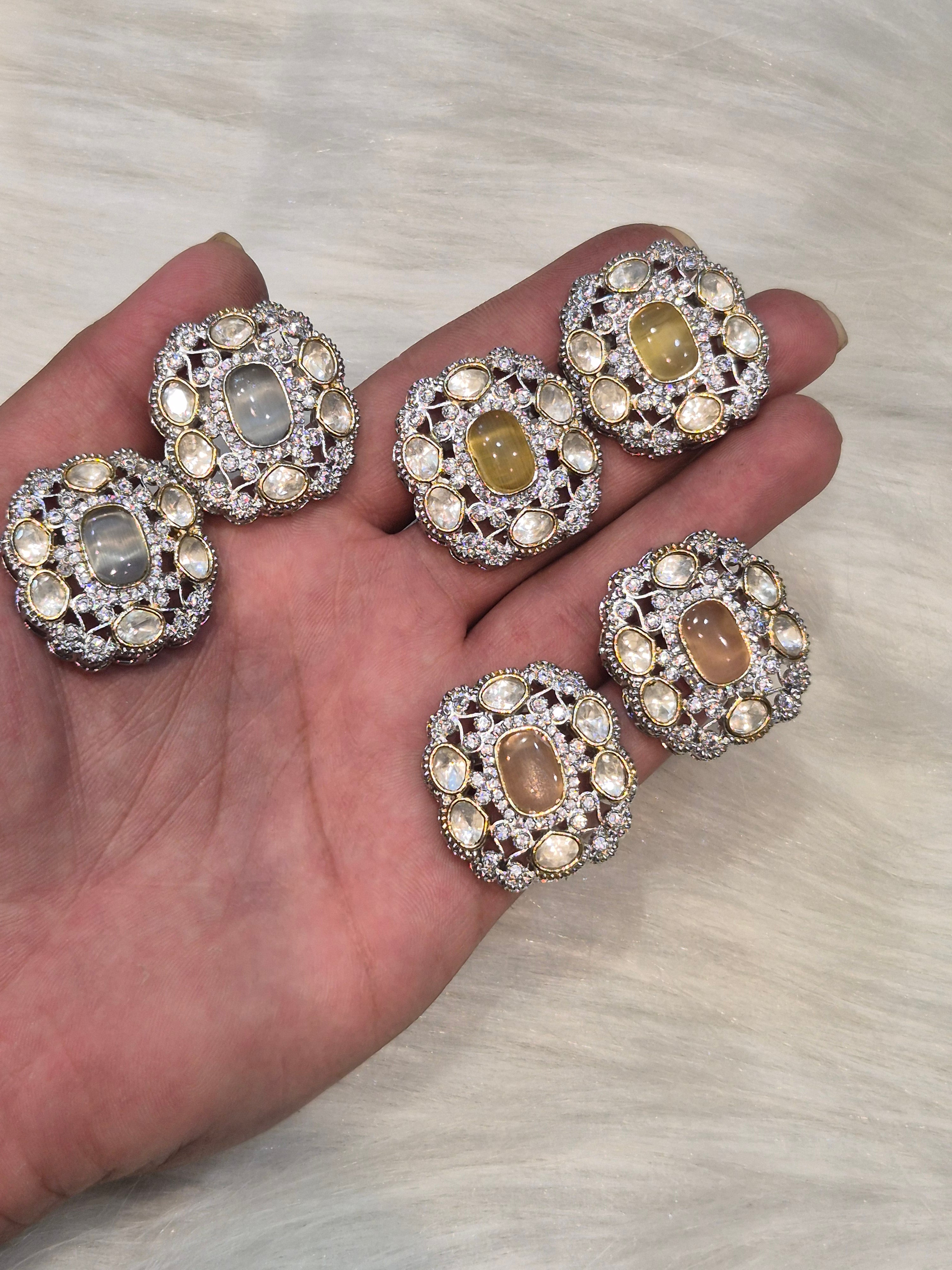 Polki Earrings|| 1 pair pack ||