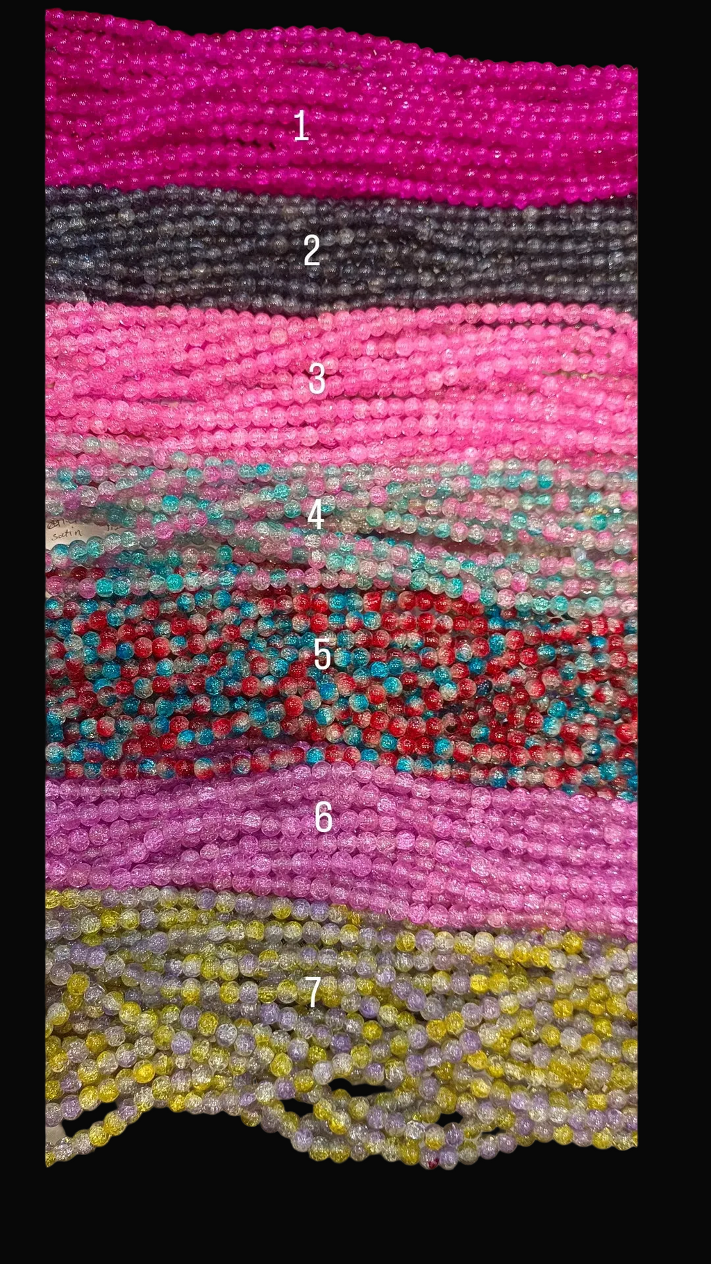 Crackle beads 8mm || 95+ beads ||
