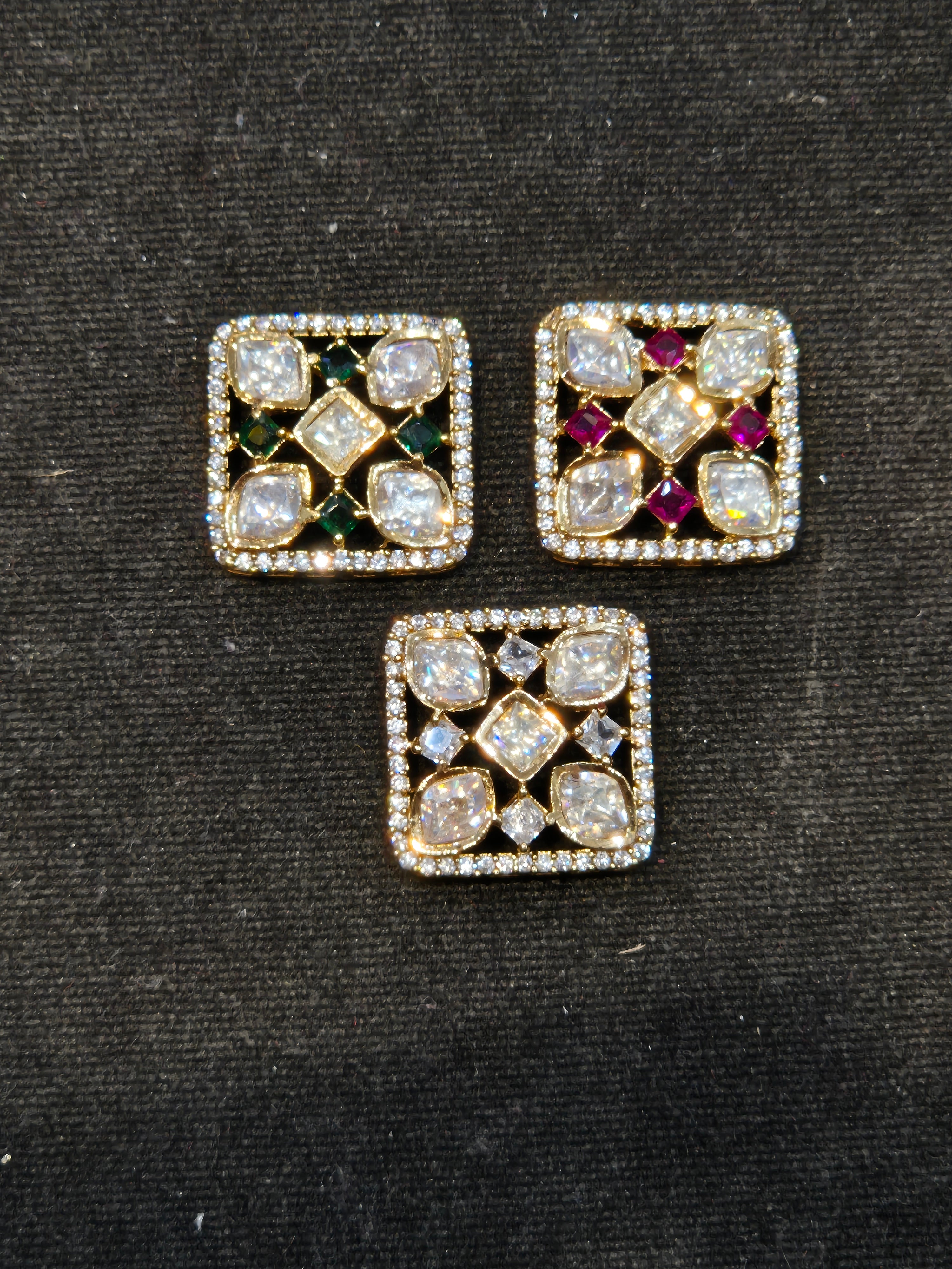 Polki kundan|| 1 piece and 6 piece back||