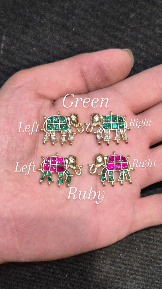 Jadau elephant || 14 stones ||