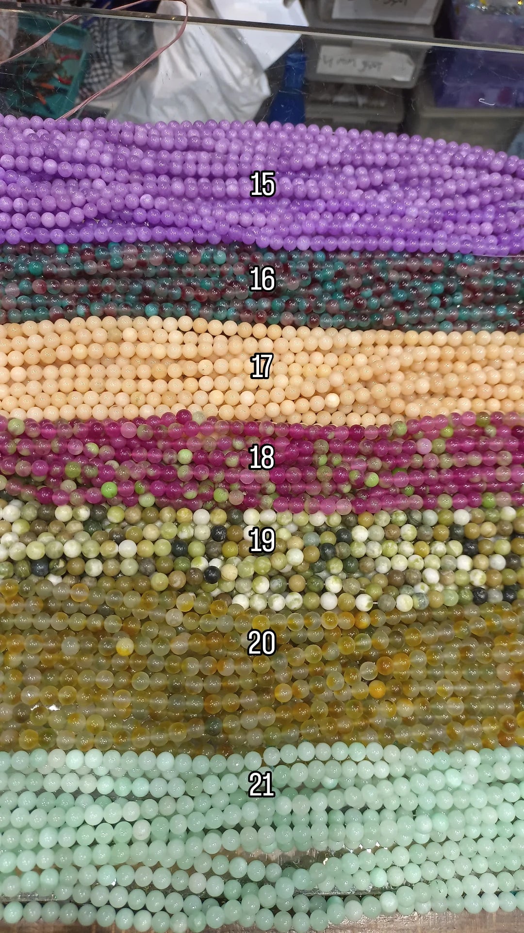 Onyx beads/ Marble beads 8mm || Approx 48 beads in a line || 1 line packing || 47 colours available ||