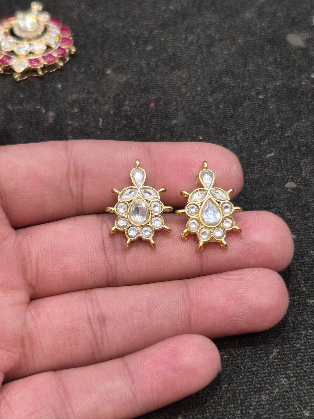 Jadau tops || 20 stones || 1 pair pack