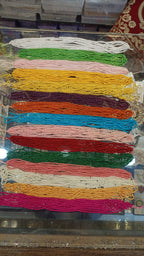 Double coated pearls || 1 bunch packing || 12 lines in a bunch || 1200 beads in a bunch || 15 colours || 3mm size ||