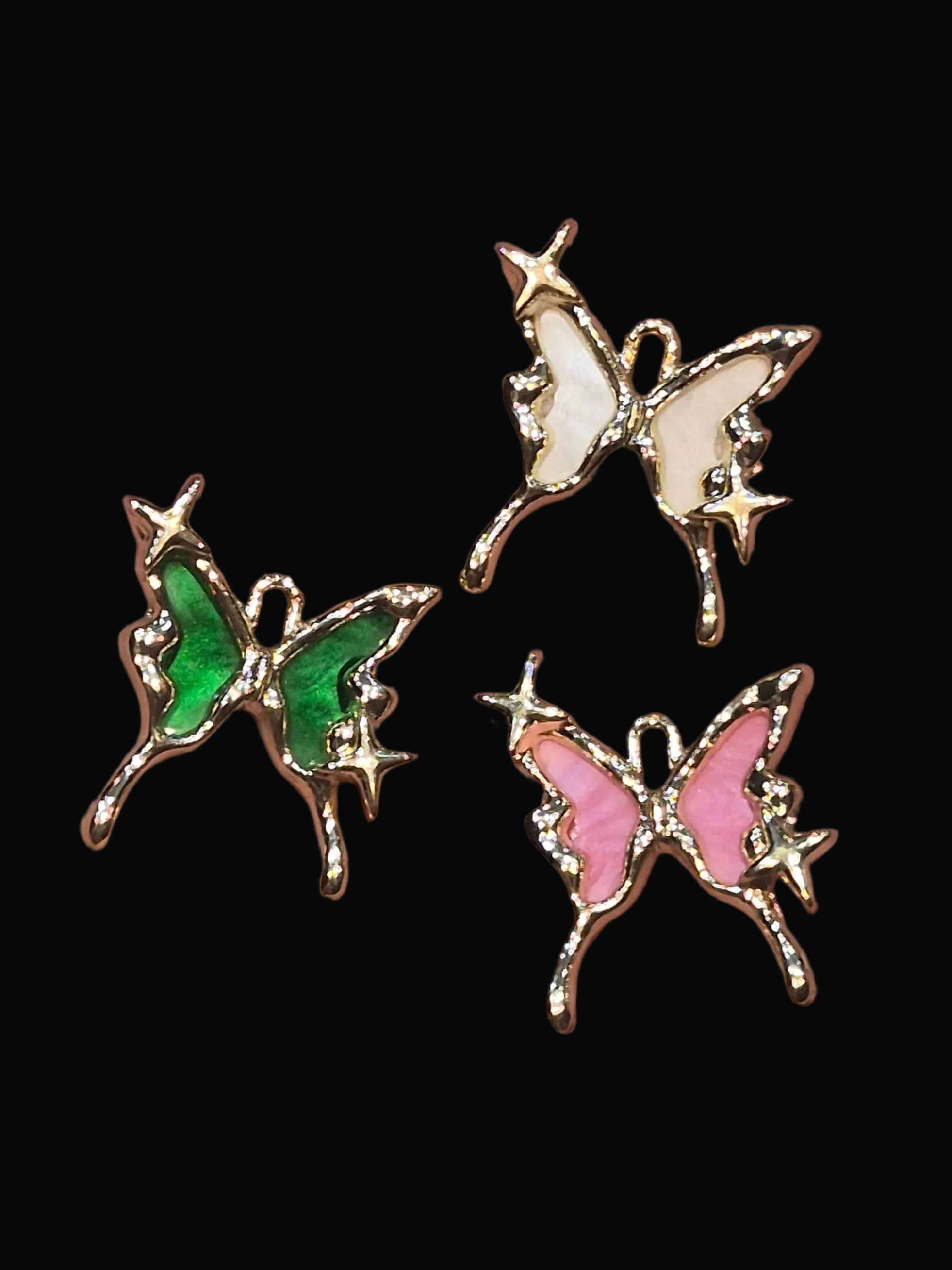 Antitarnish butterfly charms || 6 piece pack ||