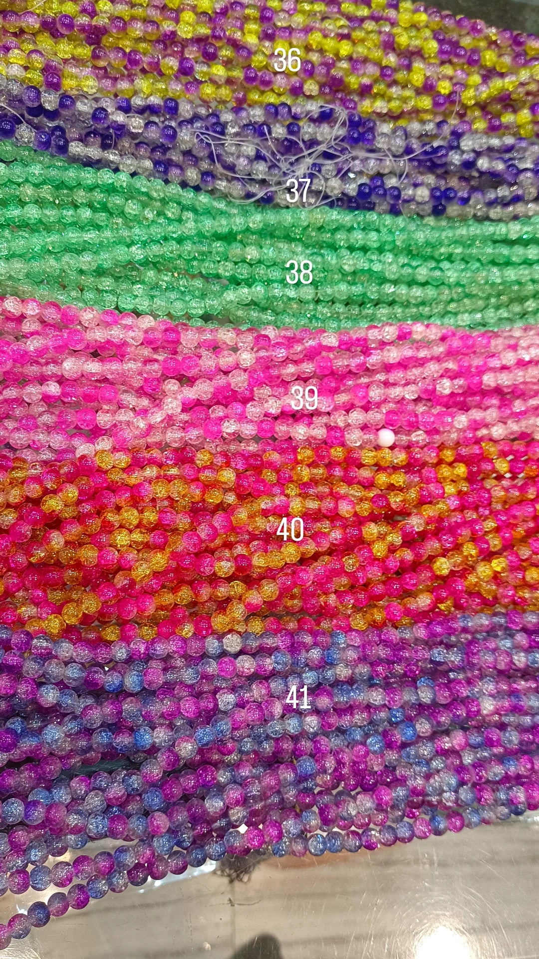 Crackle beads 8mm || 95+ beads ||