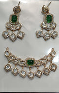 Polki Pendant earring set ||1 set packing