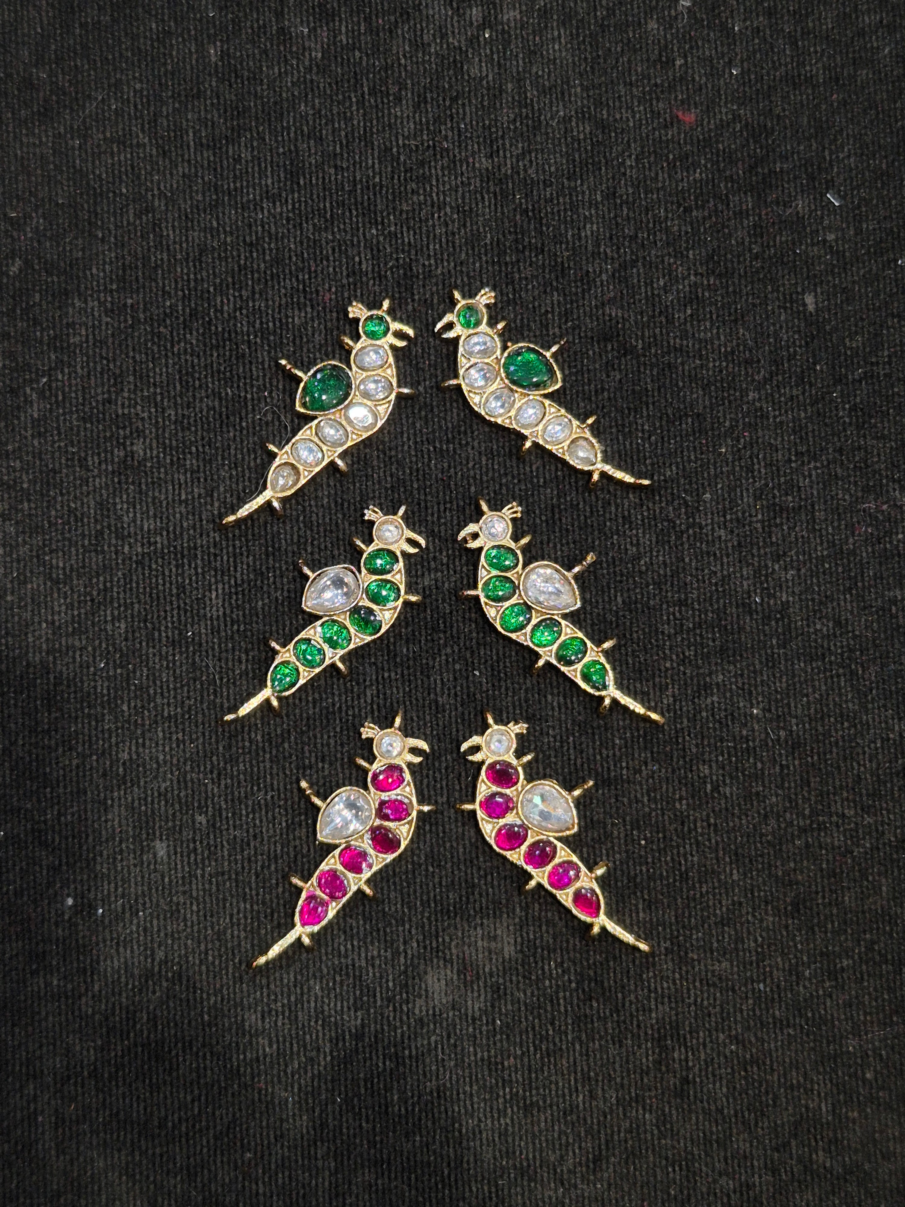 Jadau birds || 16 stones in a pair ||