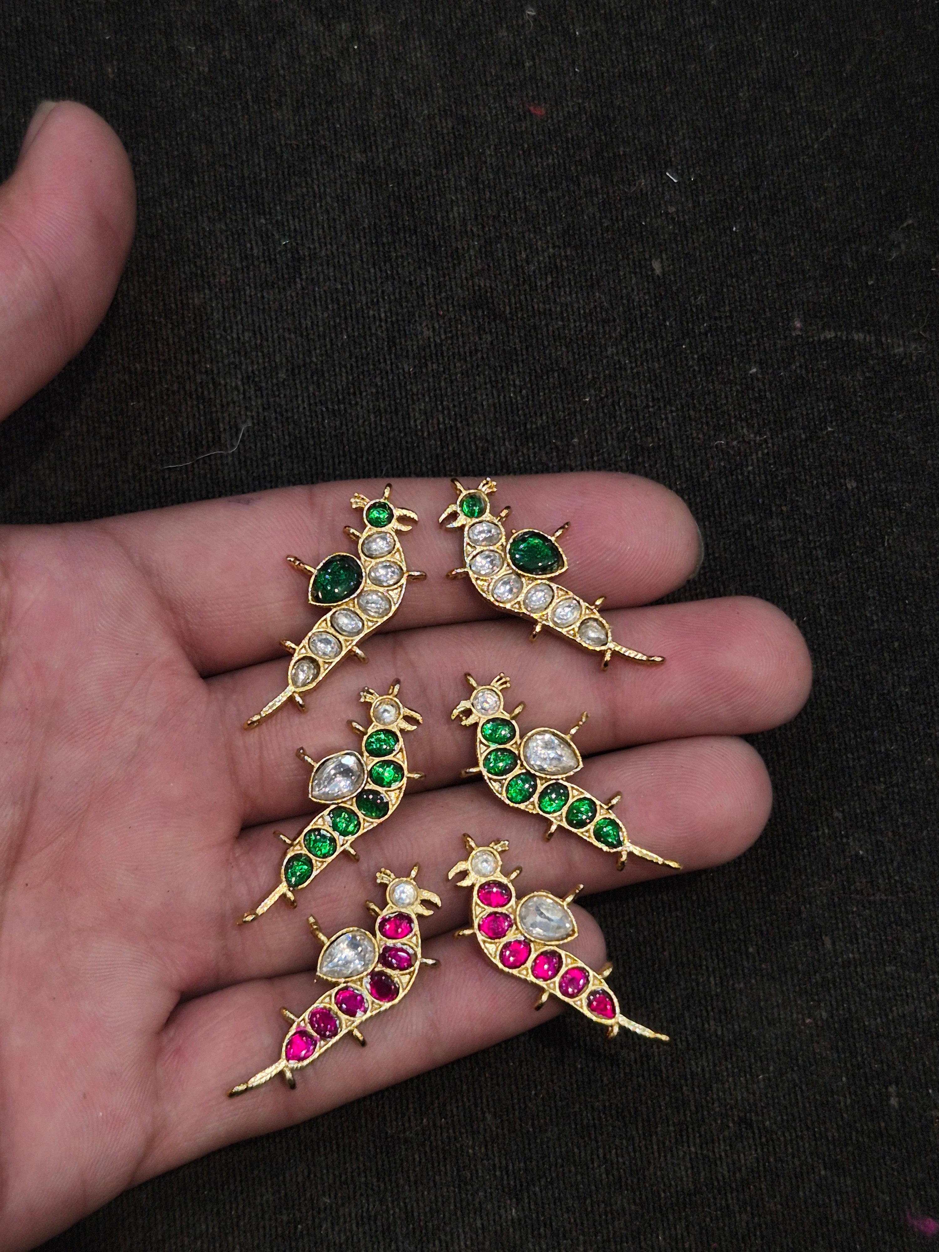 Jadau birds || 16 stones in a pair ||