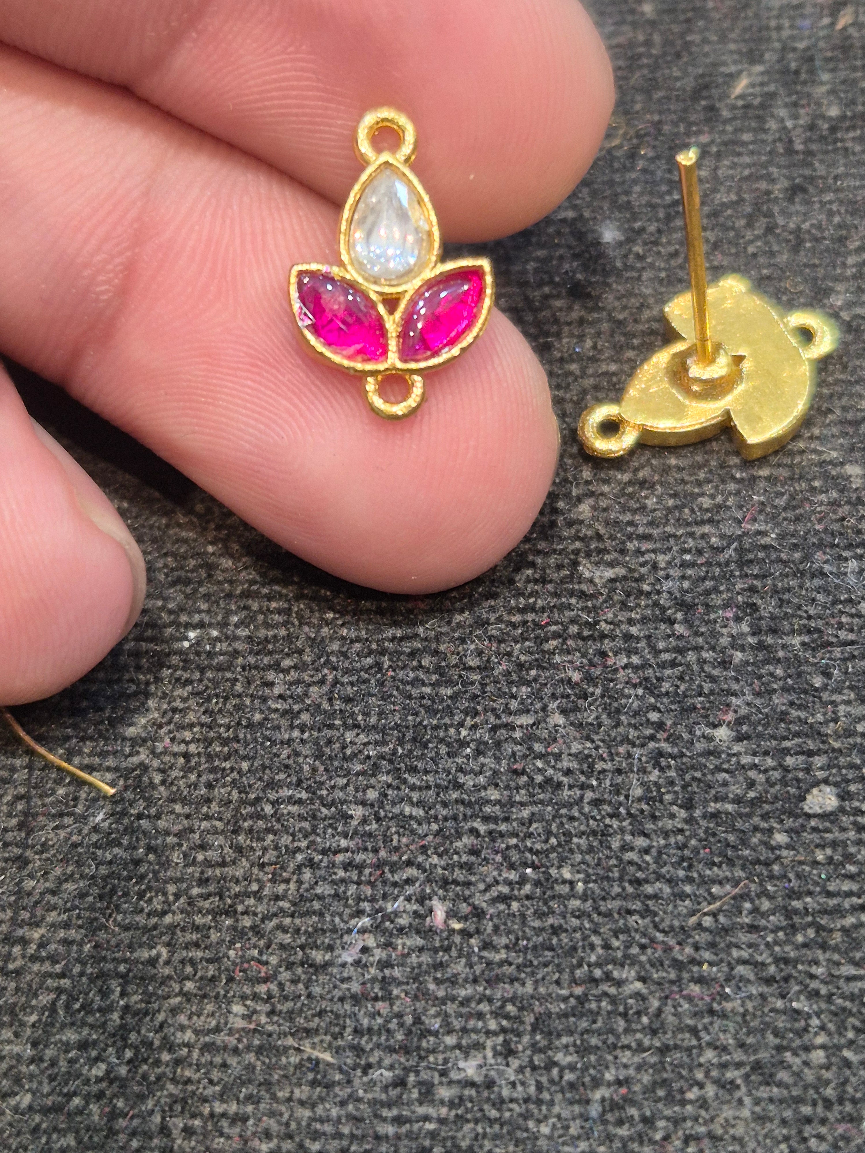 Jadau tops || 6 stones || 1 pair pack