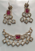 Polki Pendant earring set ||1 set packing