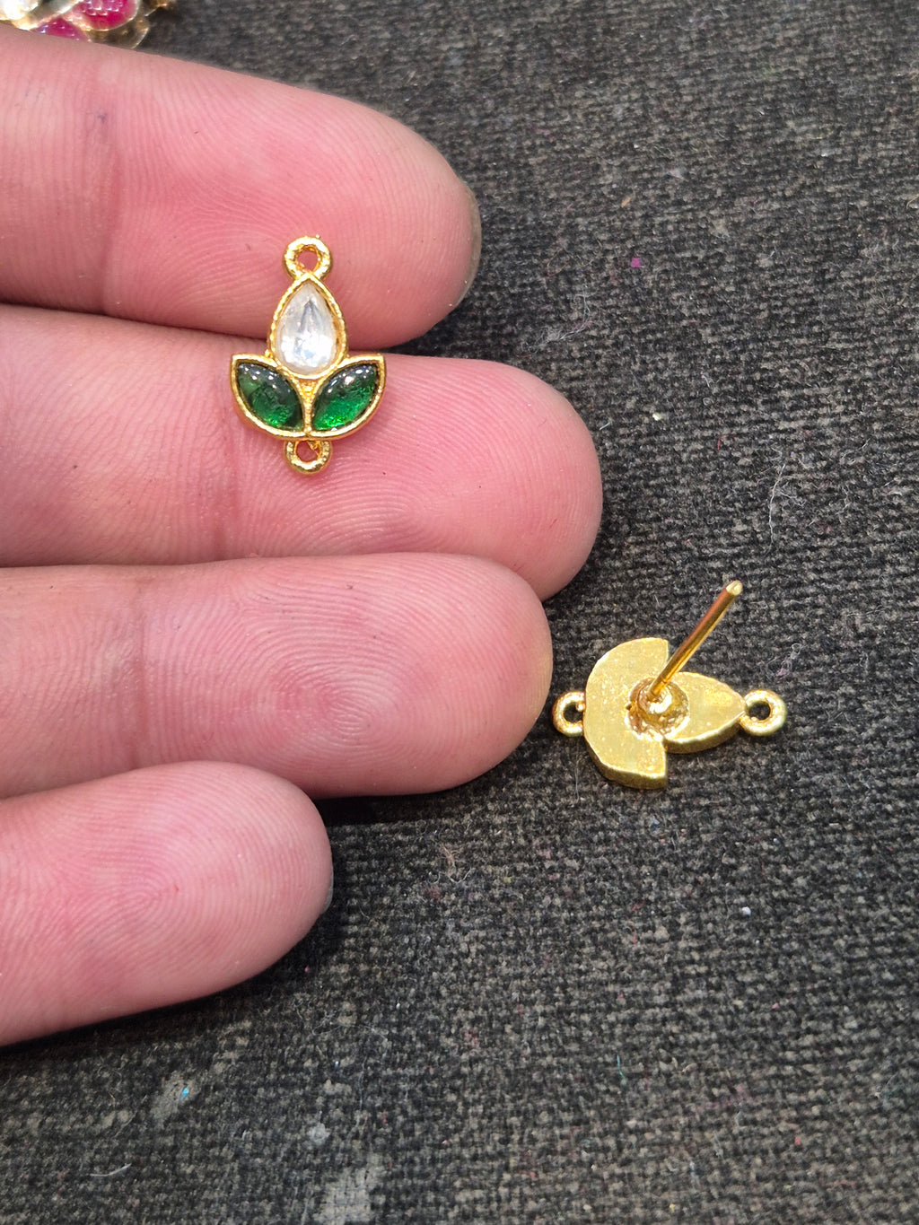 Jadau tops || 6 stones || 1 pair pack