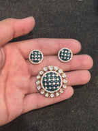 Moissanite pendant earring set || 1 set packing ||