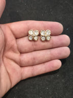 Polki tops 18k gold platted || 1 pair pack||