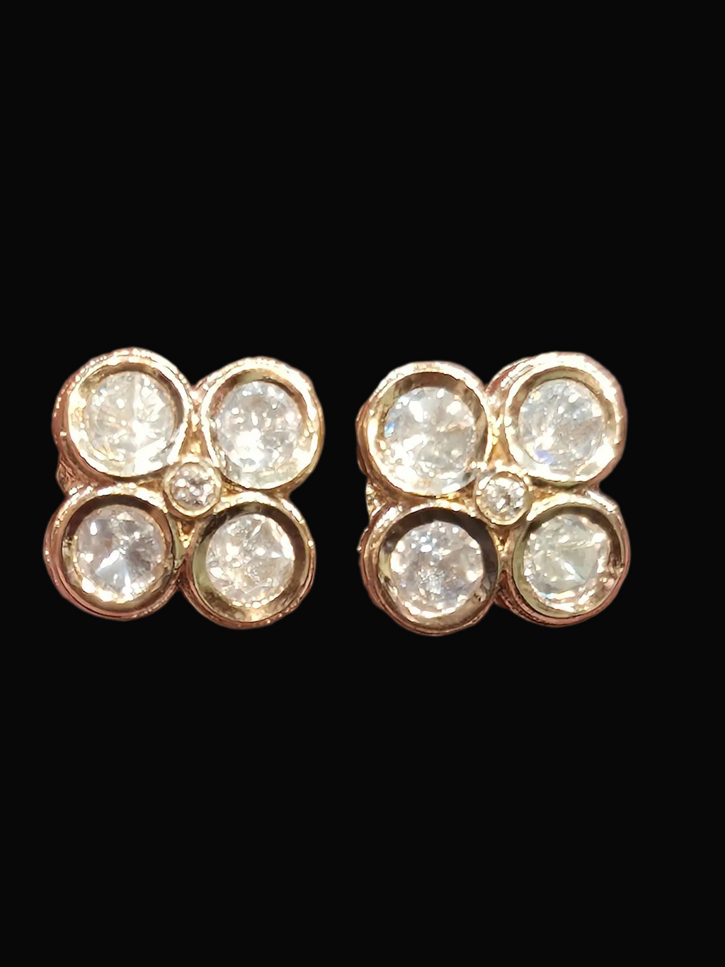 Polki tops 18k gold platted || 1 pair pack||