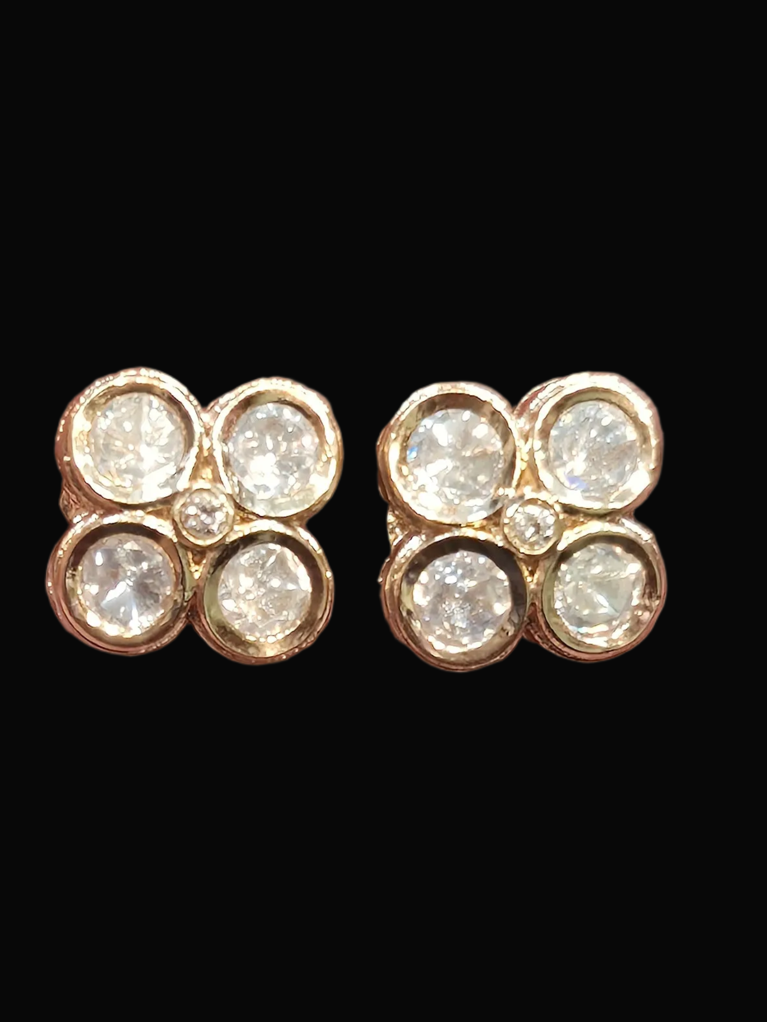 Polki tops 18k gold platted || 1 pair pack||