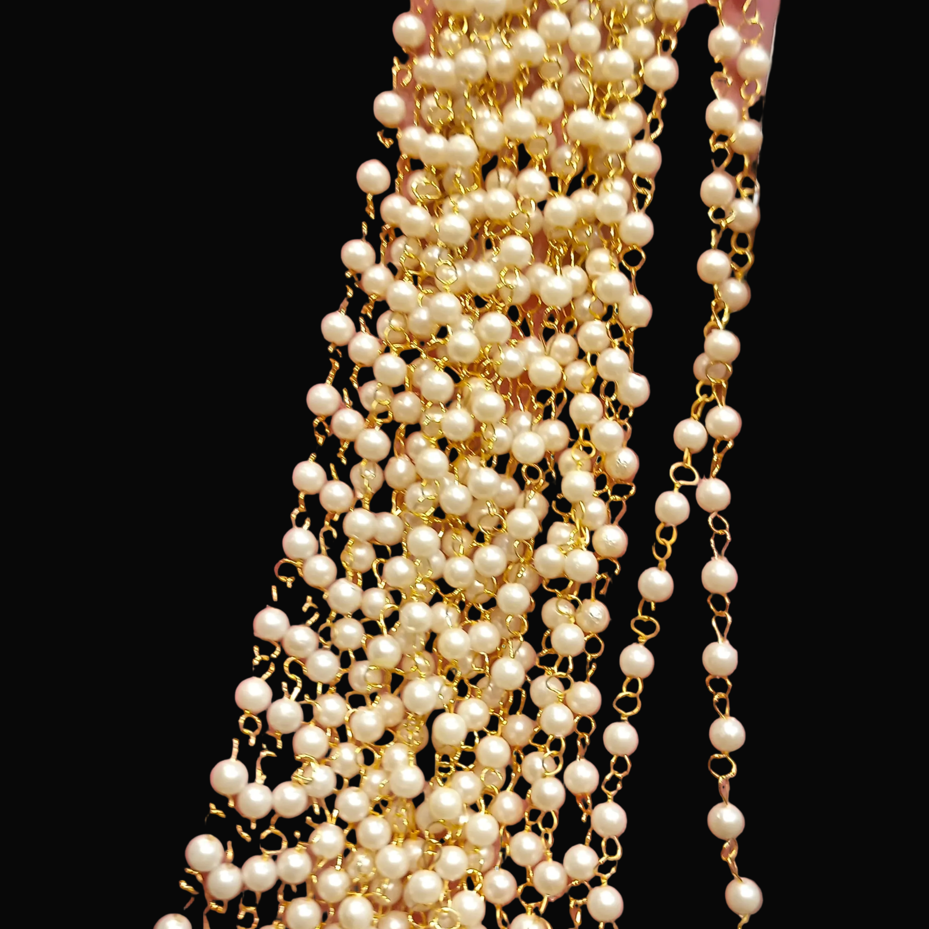 4mm moti chain / ganthan mala || 1 bunch = 4.5 metre approx || 1 bunch - 10 bunch pack || raw materials ||