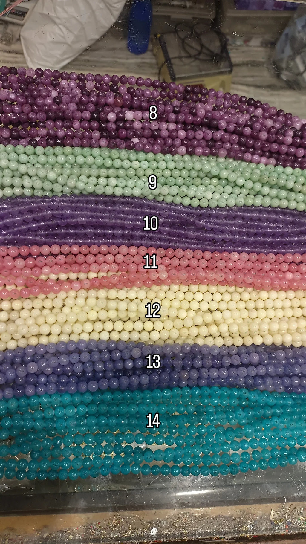 Onyx beads/ Marble beads 8mm || Approx 48 beads in a line || 1 line packing || 47 colours available ||