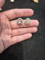 Polki tops 18k gold platted || 1 pair pack||