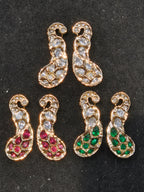 Polki peacock pendant || 1 pair pack ||