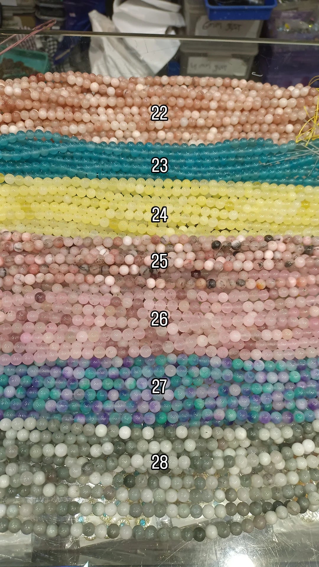 Onyx beads/ Marble beads 8mm || Approx 48 beads in a line || 1 line packing || 47 colours available ||