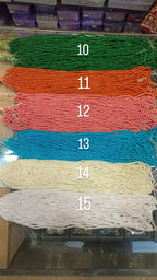 Double coated pearls || 1 bunch packing || 12 lines in a bunch || 1200 beads in a bunch || 15 colours || 3mm size ||