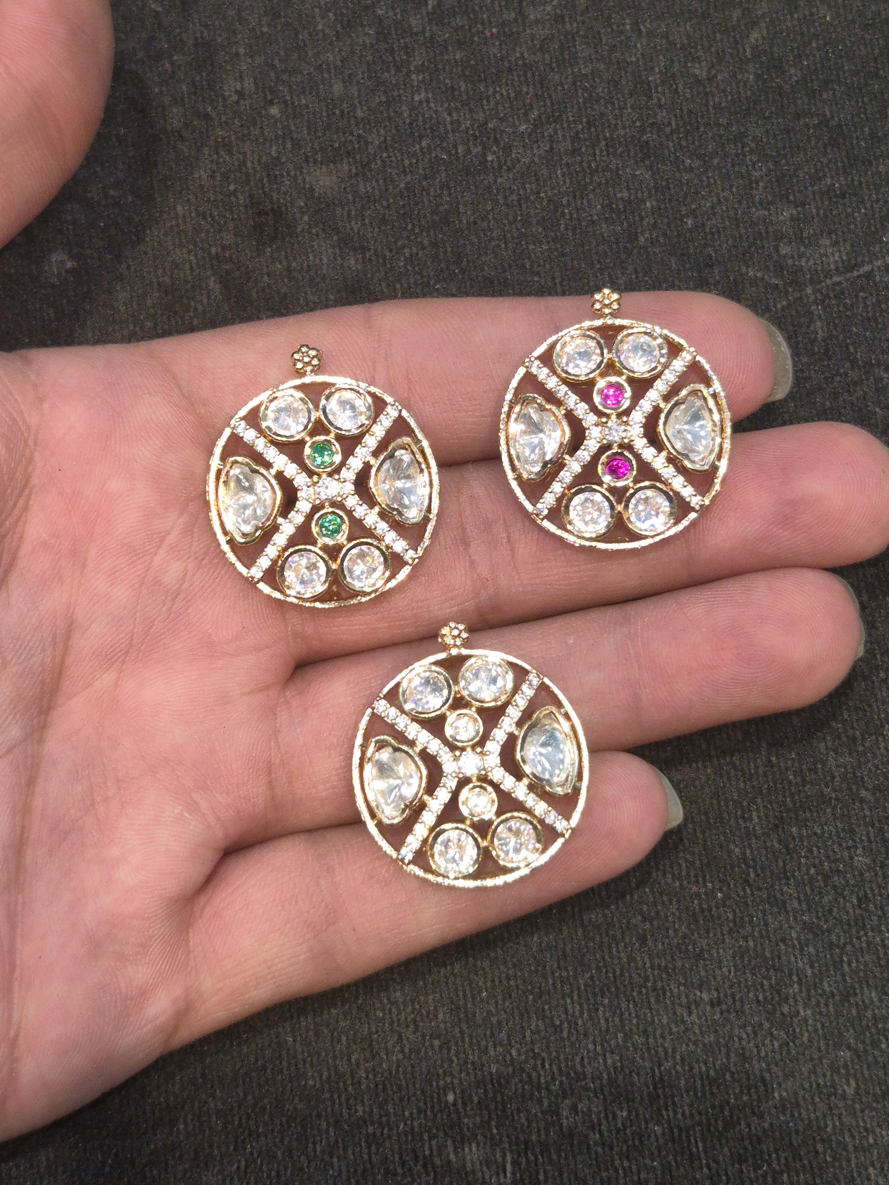 Polki pendants || 1 piece and 6 piece pack ||