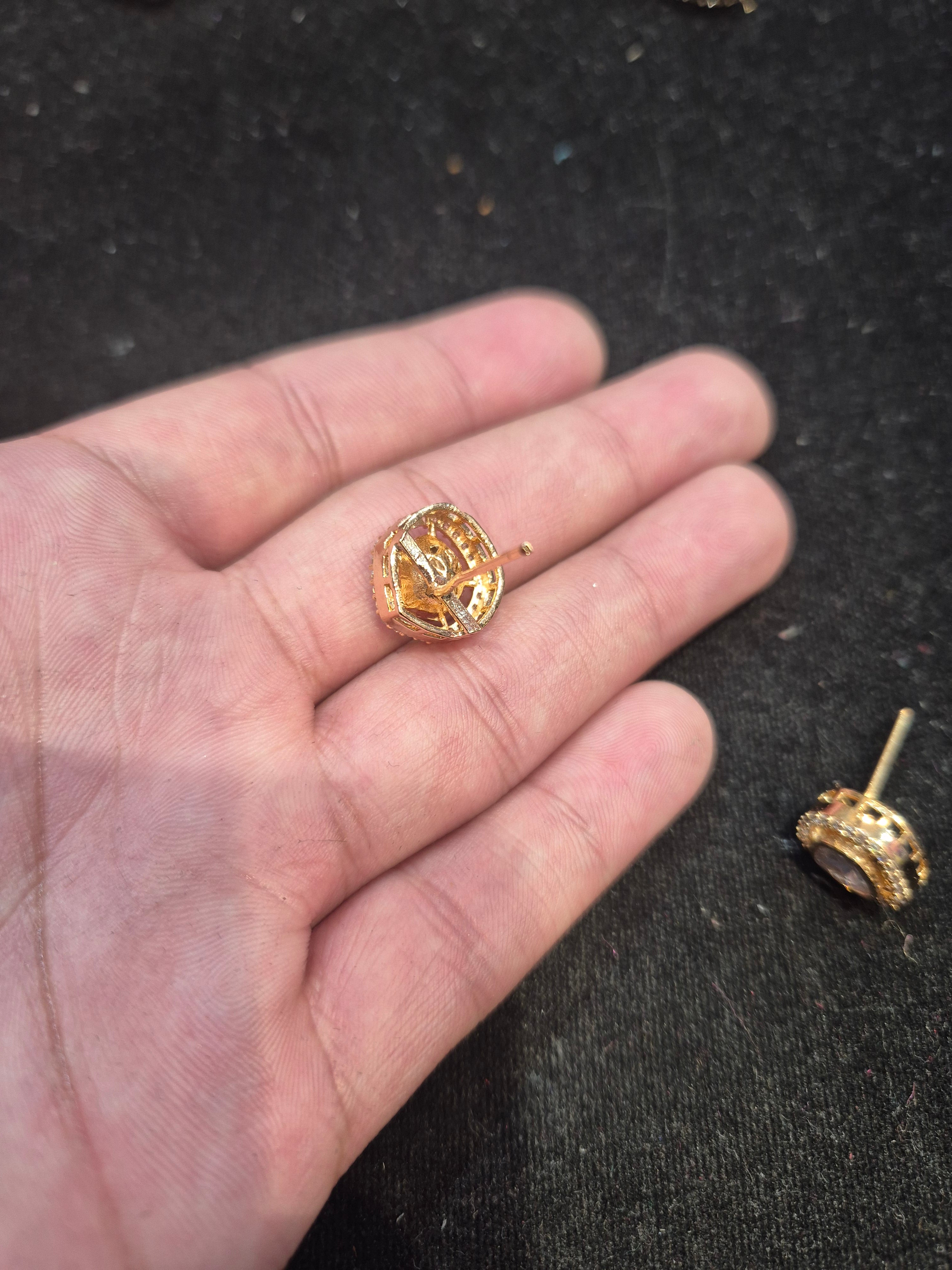 Polki tops 18k gold platted || 1 pair pack||