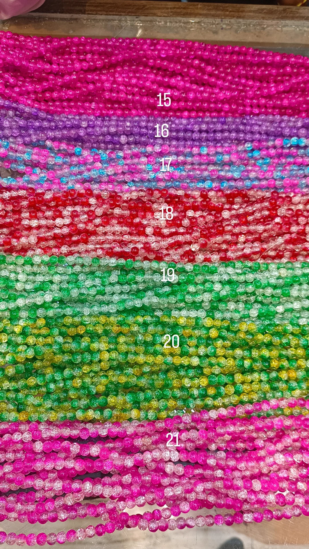 Crackle beads 8mm || 95+ beads ||