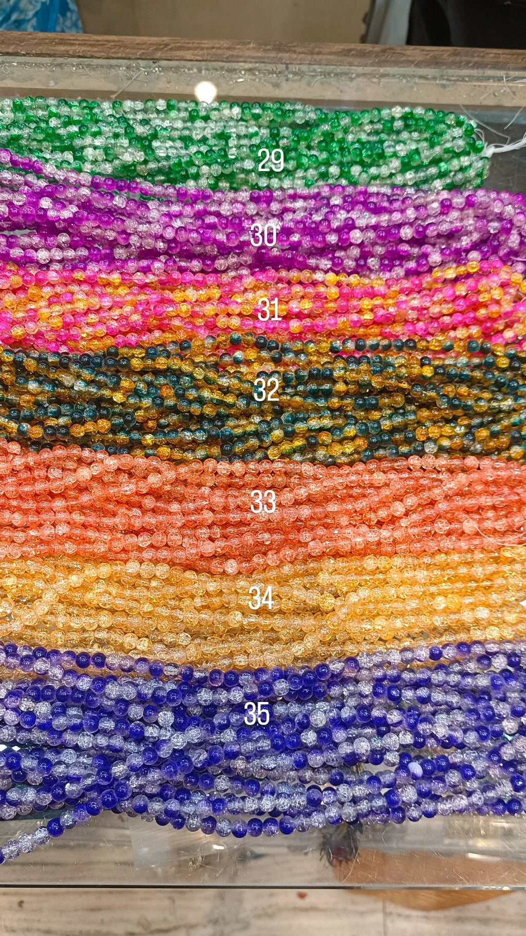 Crackle beads 8mm || 95+ beads ||