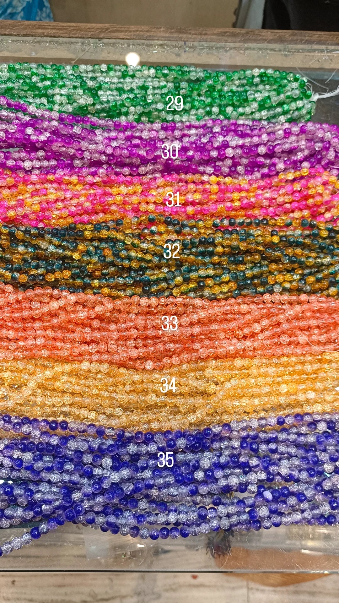 Crackle beads 8mm || 95+ beads ||