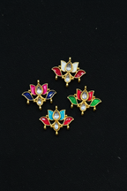Meena lotus kundan || 12 piece pack ||