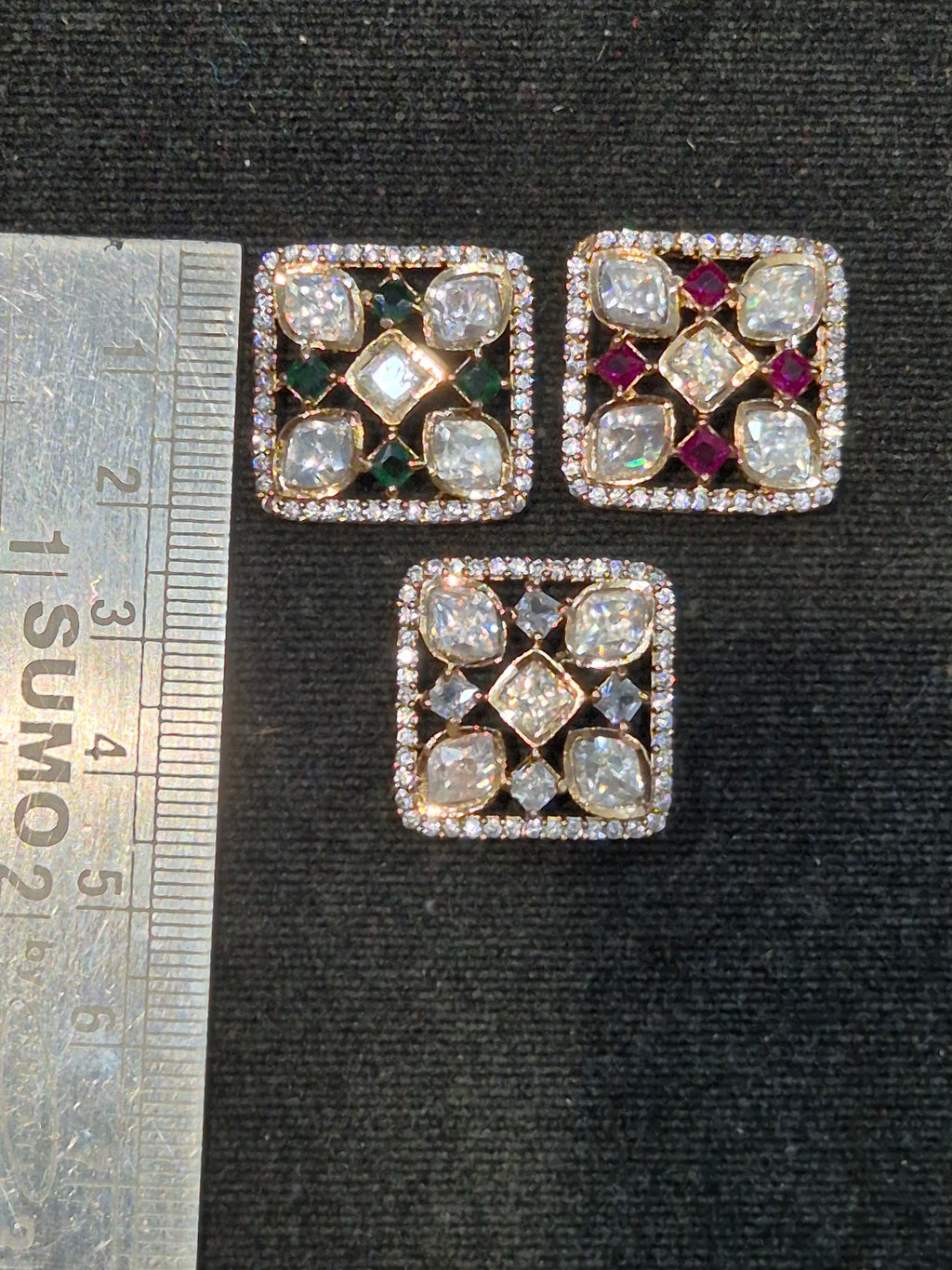 Polki kundan|| 1 piece and 6 piece back||