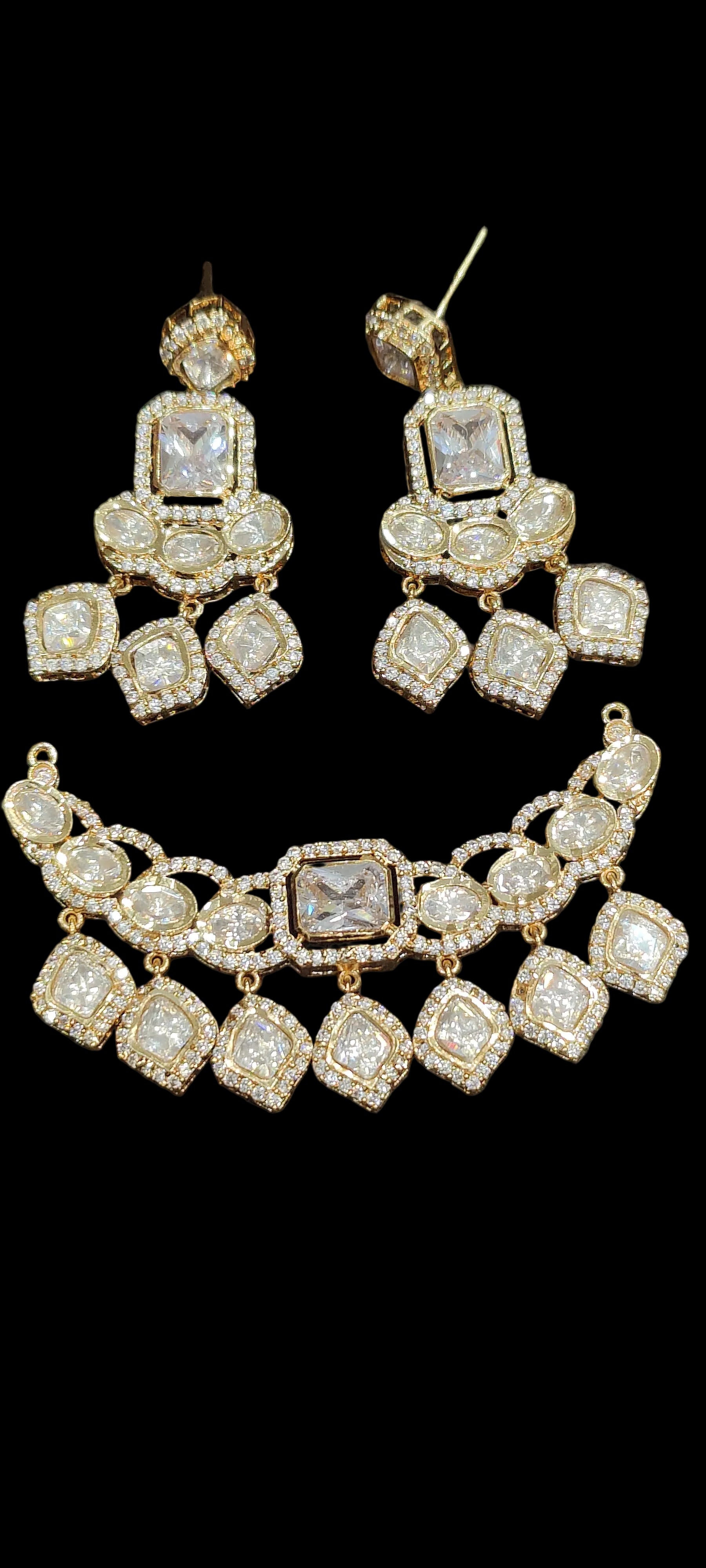 Polki Pendant earring set || 1 set packing