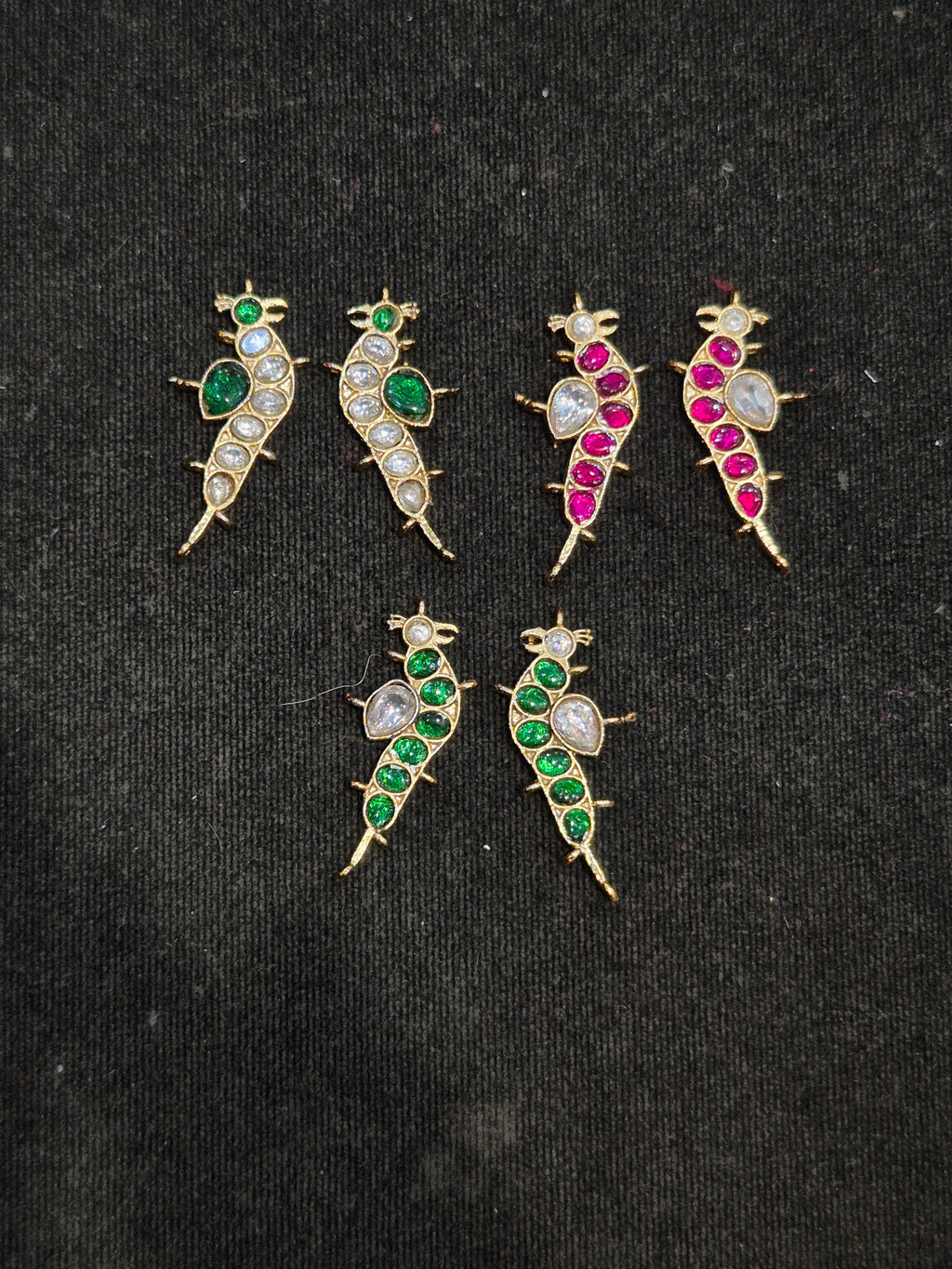 Jadau birds || 16 stones in a pair ||