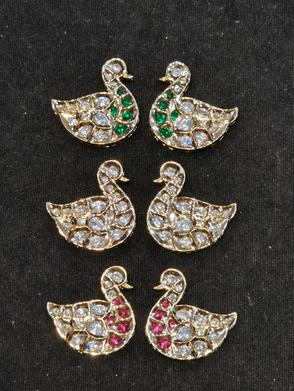 Polki duck pendant || 1 pair pack ||