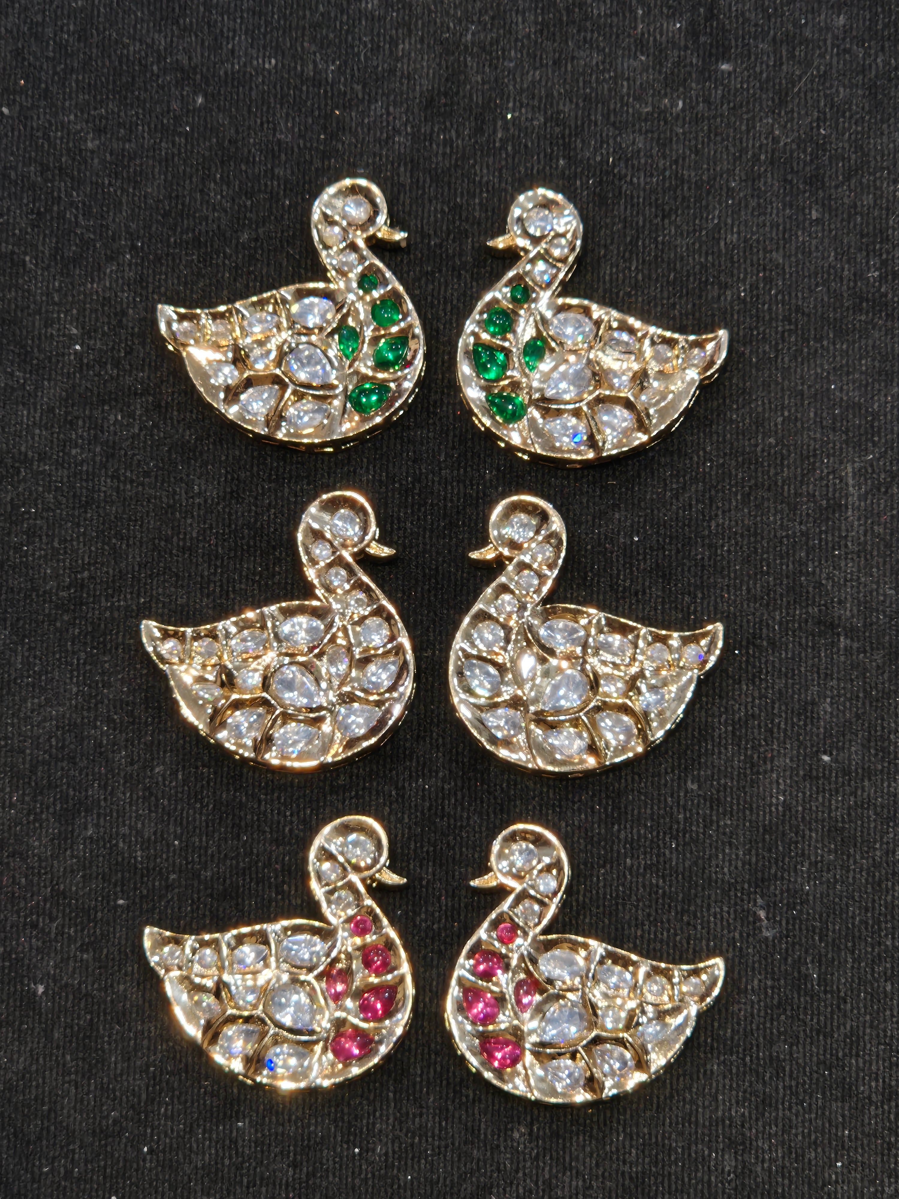 Polki duck pendant || 1 pair pack ||