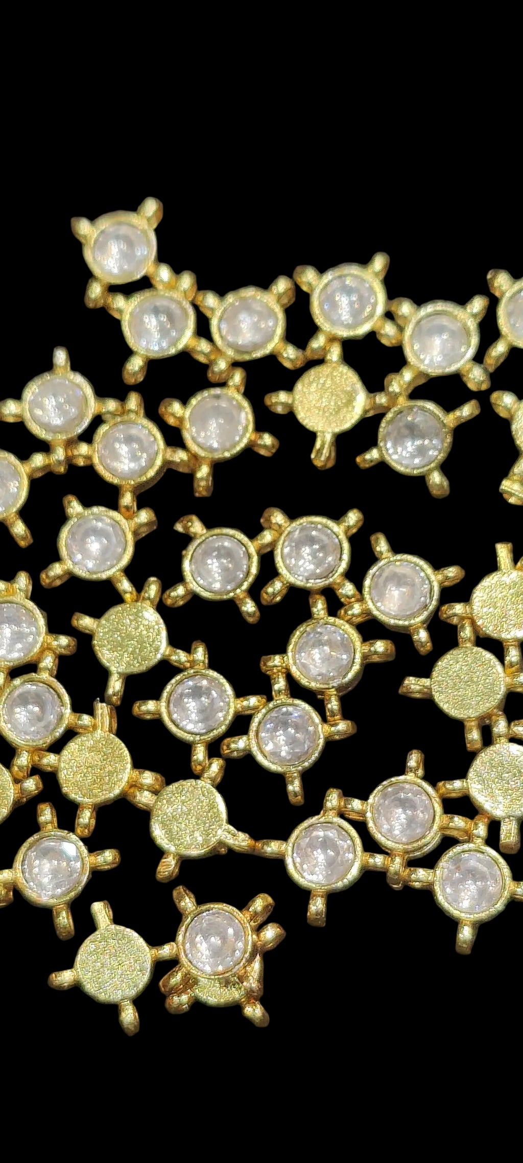 Single Stone Jadau Kundan|| 12 piece packing & 50 piece packing