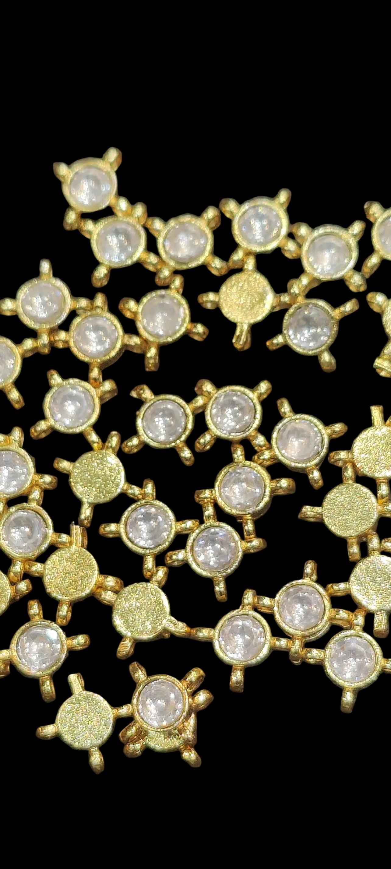 Single Stone Jadau Kundan|| 12 piece packing & 50 piece packing