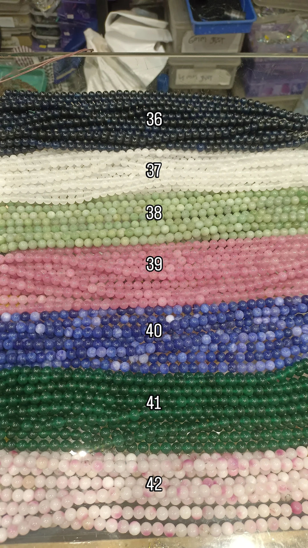 Onyx beads/ Marble beads 8mm || Approx 48 beads in a line || 1 line packing || 47 colours available ||