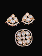 Moissanite pendant earring set