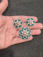 Moissanite pendant earring set || 1 set packing ||