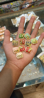 Meena Kundan pendants||  1 pcs 6 pcs back||