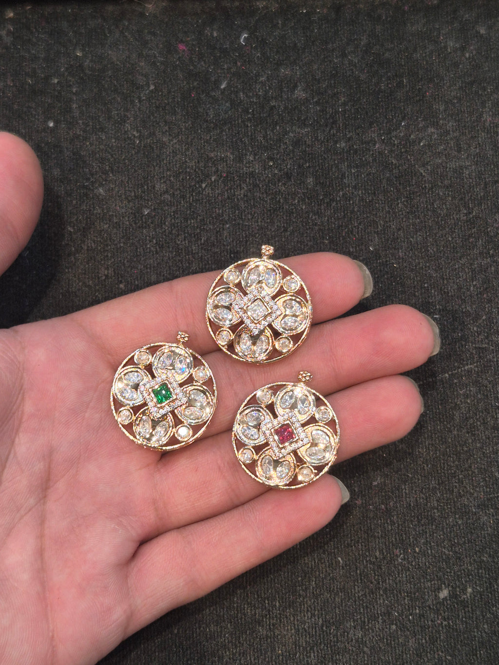 Polki pendant || 1 piece and 6 piece pack ||