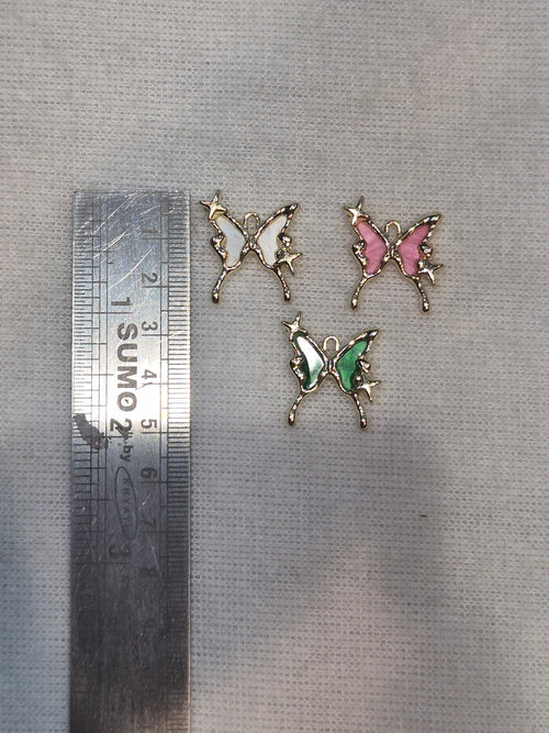 Antitarnish butterfly charms || 6 piece pack ||