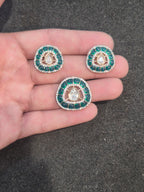 Moissanite pendant earring set || 1 set packing ||