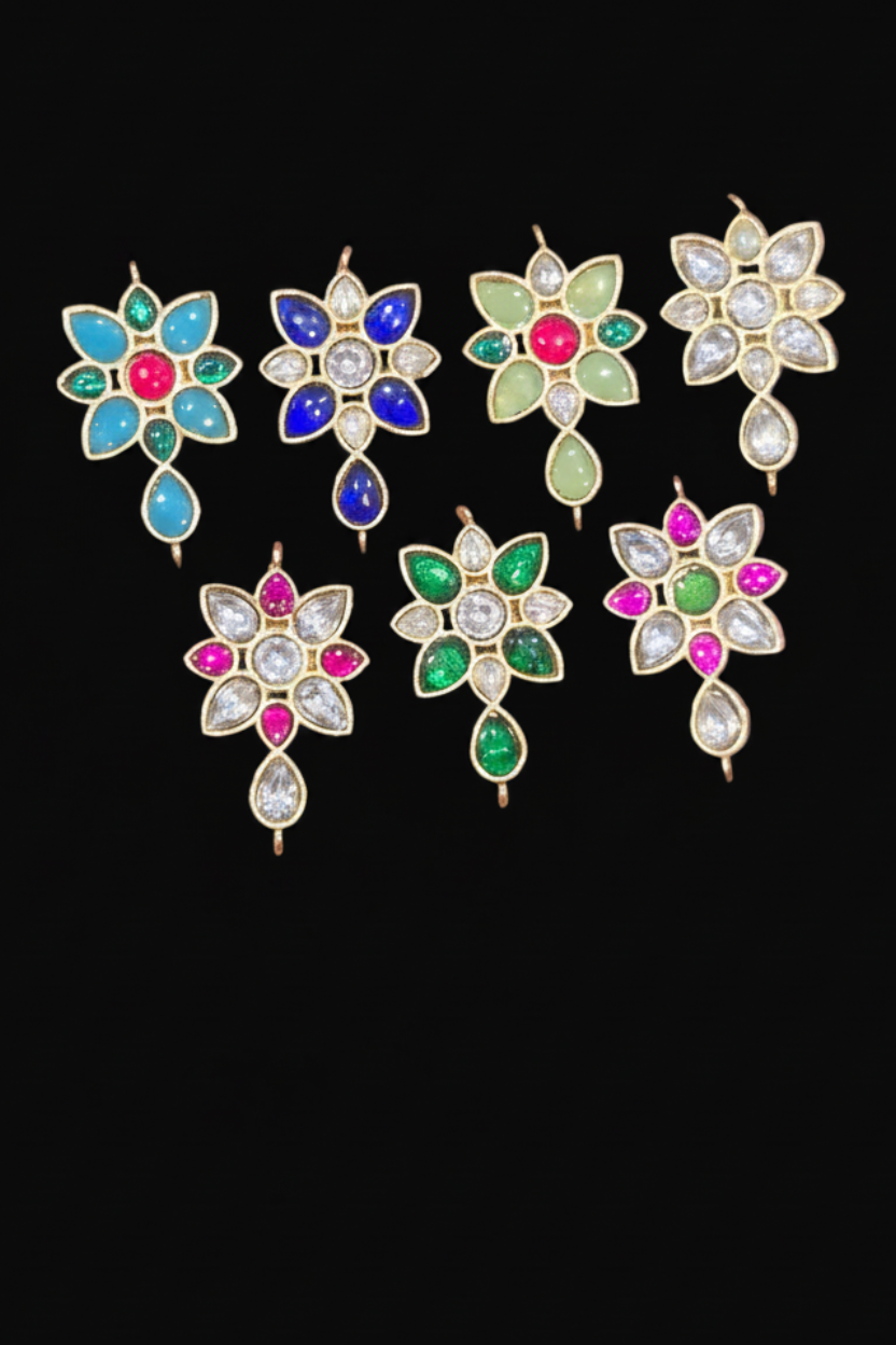 Jadau kundan || 1 pieces and 6 pieces back