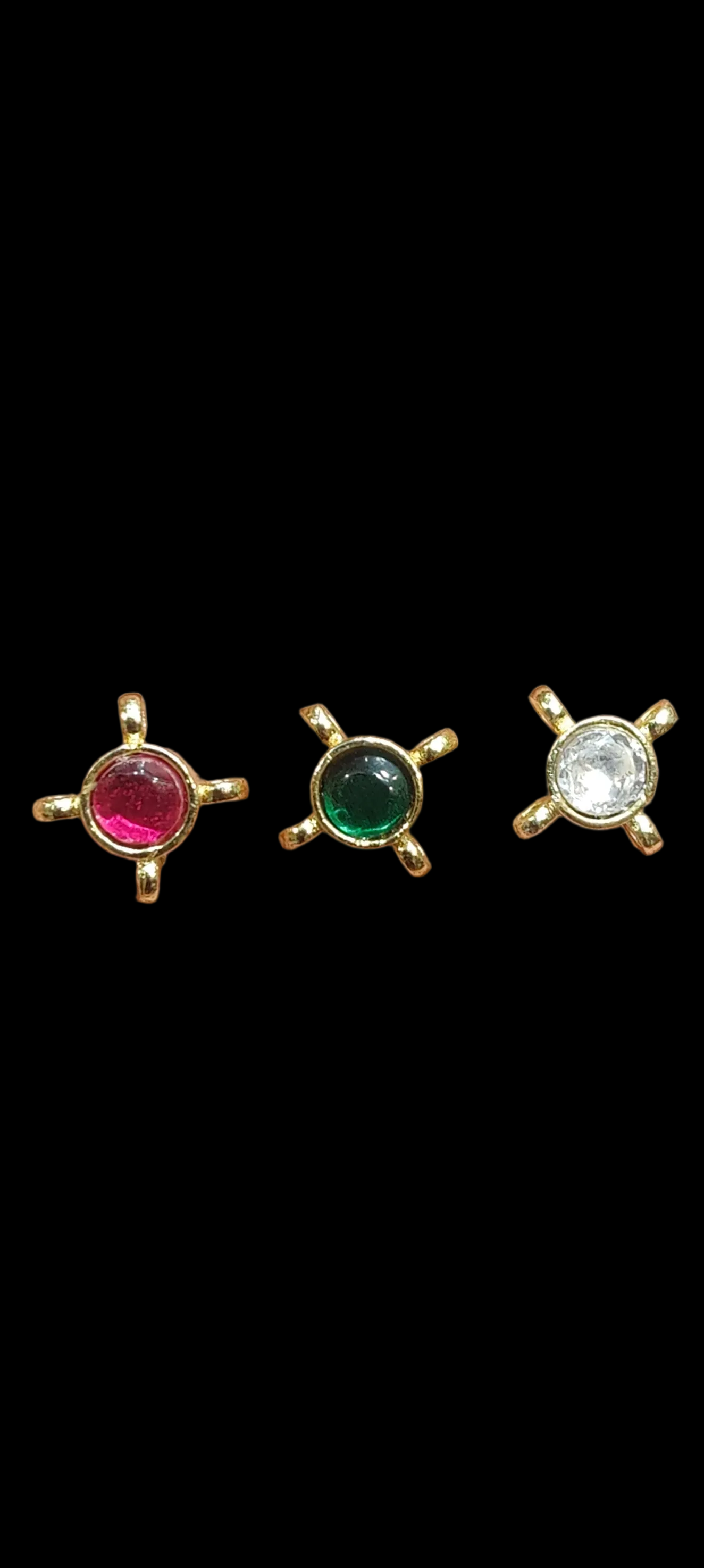 Single Stone Jadau Kundan|| 12 piece packing & 50 piece packing