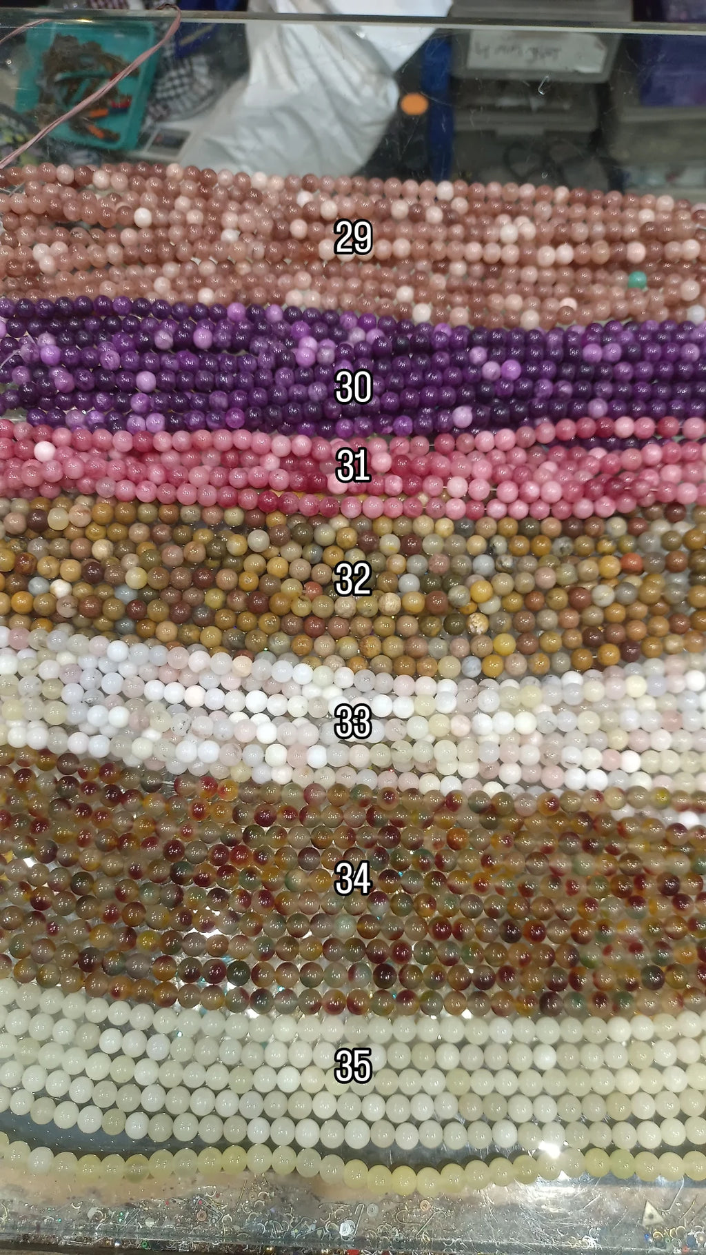 Onyx beads/ Marble beads 8mm || Approx 48 beads in a line || 1 line packing || 47 colours available ||