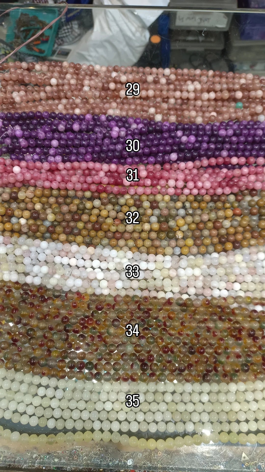 Onyx beads/ Marble beads 8mm || Approx 48 beads in a line || 1 line packing || 47 colours available ||